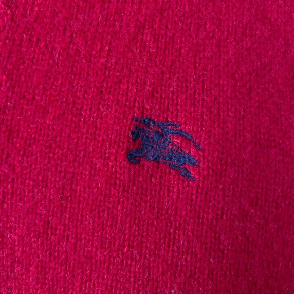 Burberry Blue Label Red V Neck Sweater Vest Medium - Picture 2 of 4